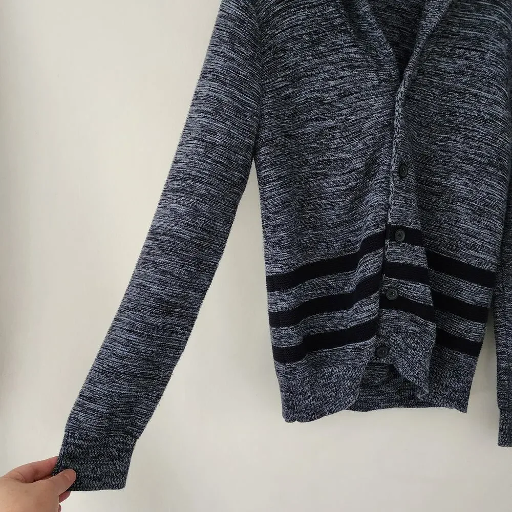 Banana Republic outlet blue cardigan stripes mens size M‎